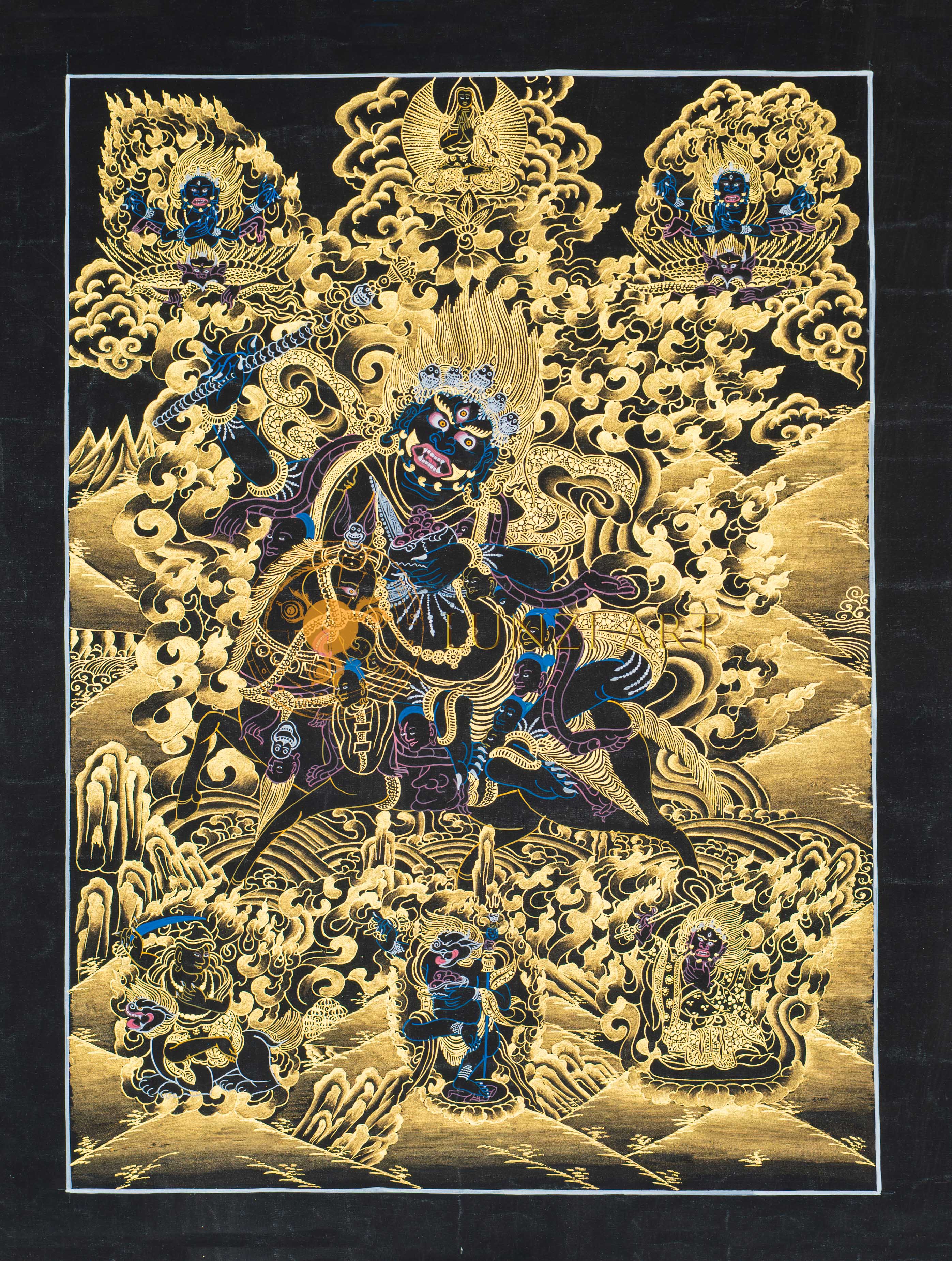 Palden Lhamo Thangka – The Divine Protectress on Horseback