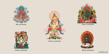 The Five Jambhalas: Buddhist Deities of Fortune