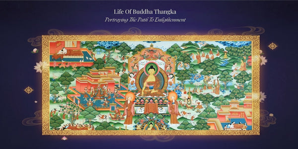 Life of the Buddha Thangka: Portraying The Path of Enlightenment