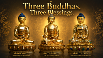 Three Buddhas, Three Blessings: A Journey Through Wisdom, Healing, and Compassion