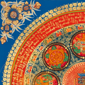 The Eight Auspicious Symbols Mantra Mandala Thangka - T-PS-SS-BB-KGM-92
