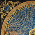 The Lapis Mantra Mandala Thangka: A Celestial Hub of Divine Resonance - T-PS-SS-BB-MM-96