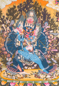 Yamantaka Thangka: The Wrathful Conqueror of Death - T-PS-SS-BB-YS-102