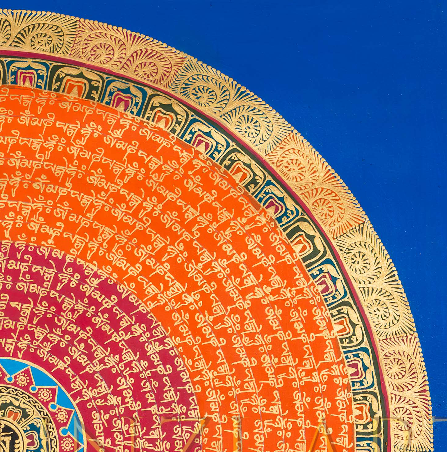 The Solar Mantra Mandala Thangka: A Radiant Vortex of Universal Energy - T-PS-SS-BB-MM-88