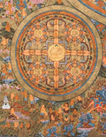 The Sacred Mandala Thangka: A Geometric Portal to Cosmic Harmony - T-PS-SS-GB-TM-103