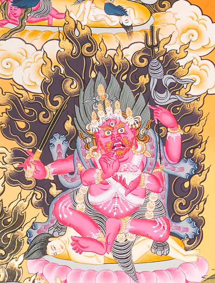 Yamantaka Thangka: The Wrathful Conqueror of Death - T-PS-SS-BB-YS-102
