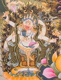 Yamantaka Thangka: The Wrathful Conqueror of Death - T-PS-SS-BB-YS-102