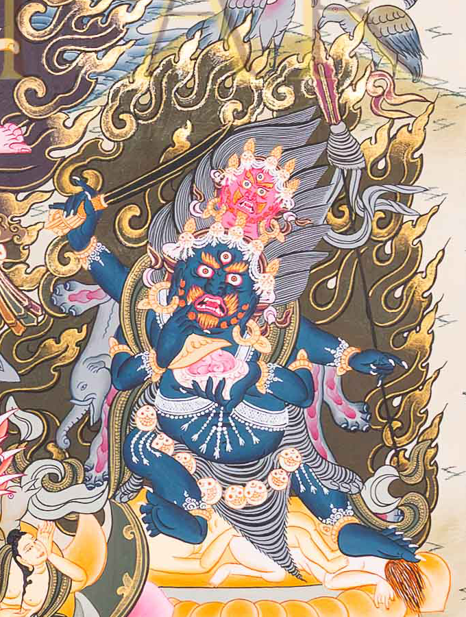 Yamantaka Thangka: The Wrathful Conqueror of Death - T-PS-SS-BB-YS-102