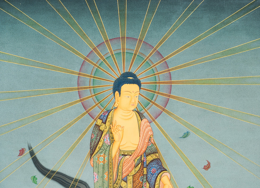 The Japanese Buddha's Celestial Descent Thangka Painting - T-S-BT-BB-AU-JB-0015