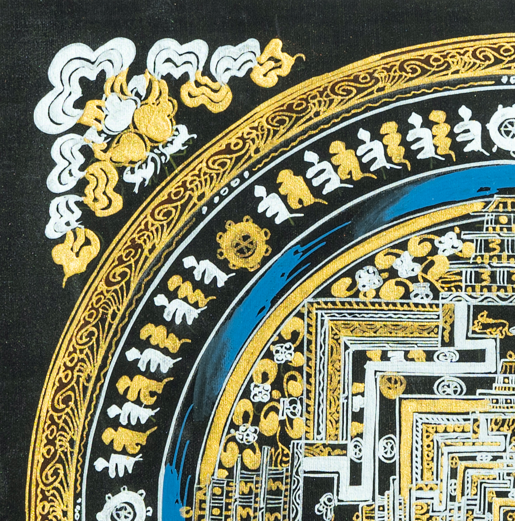 Hand-painted Kalachakra Mandala thangka - T-B-HT-BB-K-0013