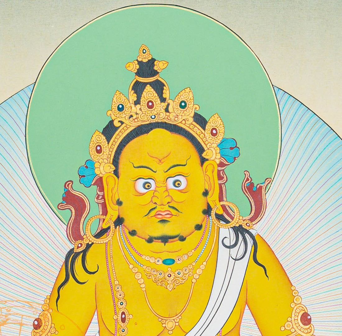 Zambhala Hand-painted Thangka Painting - T-B-HT-GB-AU-Z-0041