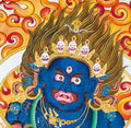 The Fierce Protector: Two-Armed Mahakala Thangka Painting - T-HT-BB-AU-TAM-0043