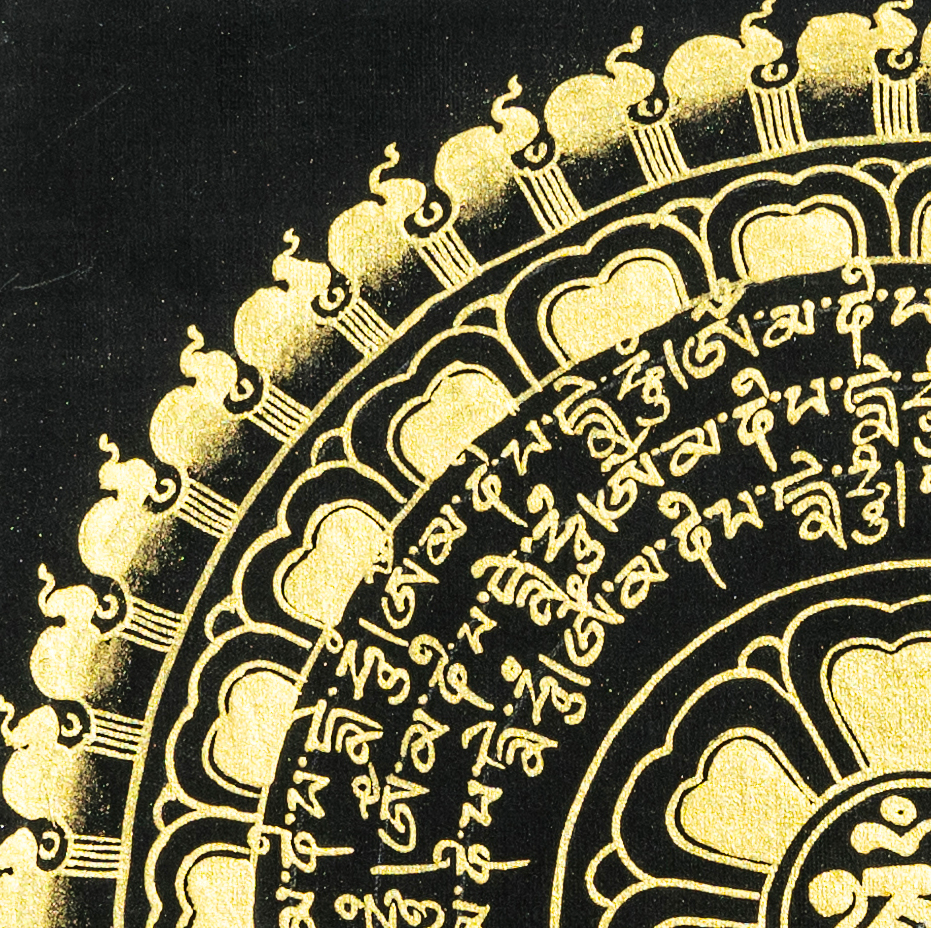 Six-character Mantra Mandala Thangka - T-B-HT-BB-KM-0012