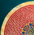 Hand-painted Mandala Thangka of Sacred Mantras - T-PS-SS-BB-M-0012