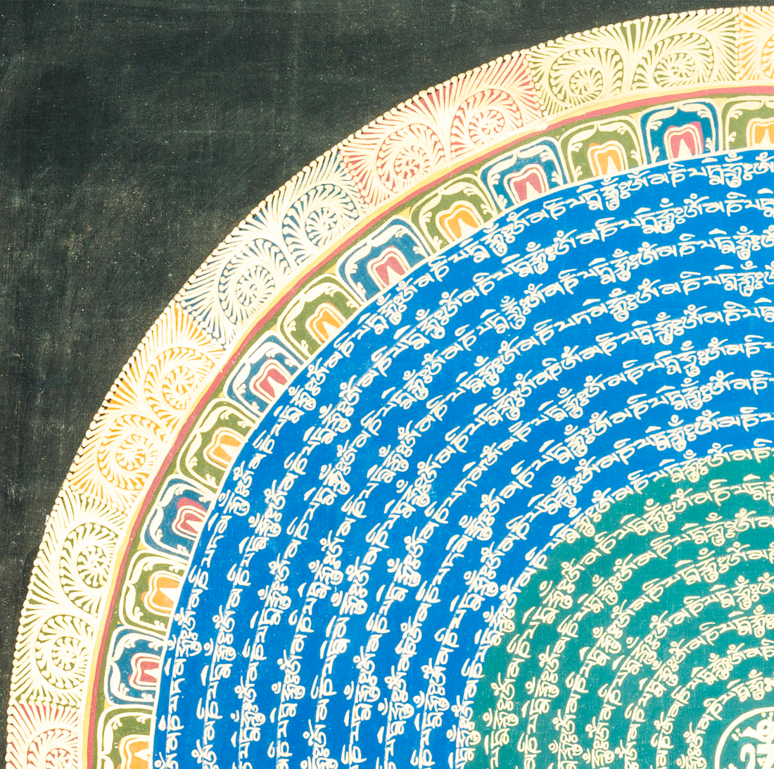 Handmade Mandala Thangka of Infinite Blessings - T-PS-SS-BB-CMM-0013