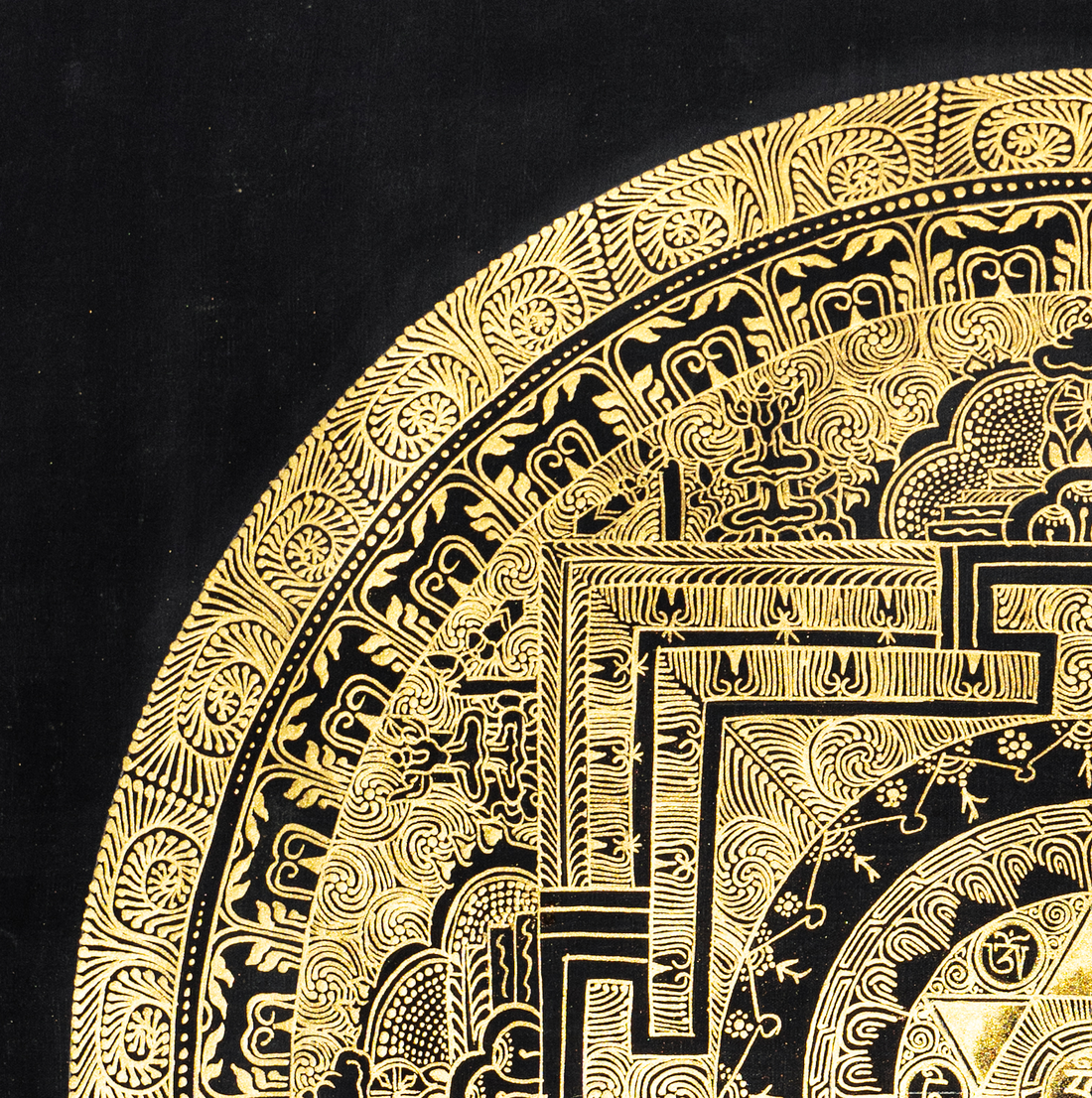 Handmade Mandala Thangka of Eternal Harmony - T-PS-SS-BB-M-0010