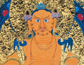 Yellow Jambhala Thangka: Deity of Wealth, Prosperity, and Abundance - T-S-BT-RB-J-0031