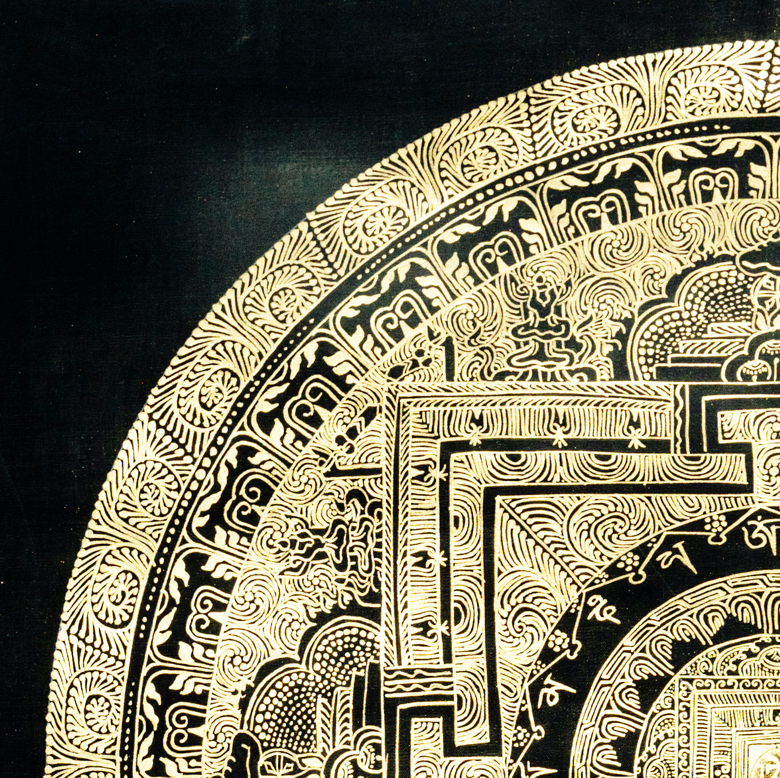 Handmade Mandala Thangka of Cosmic Enlightenment - T-PS-SS-BB-M-0011