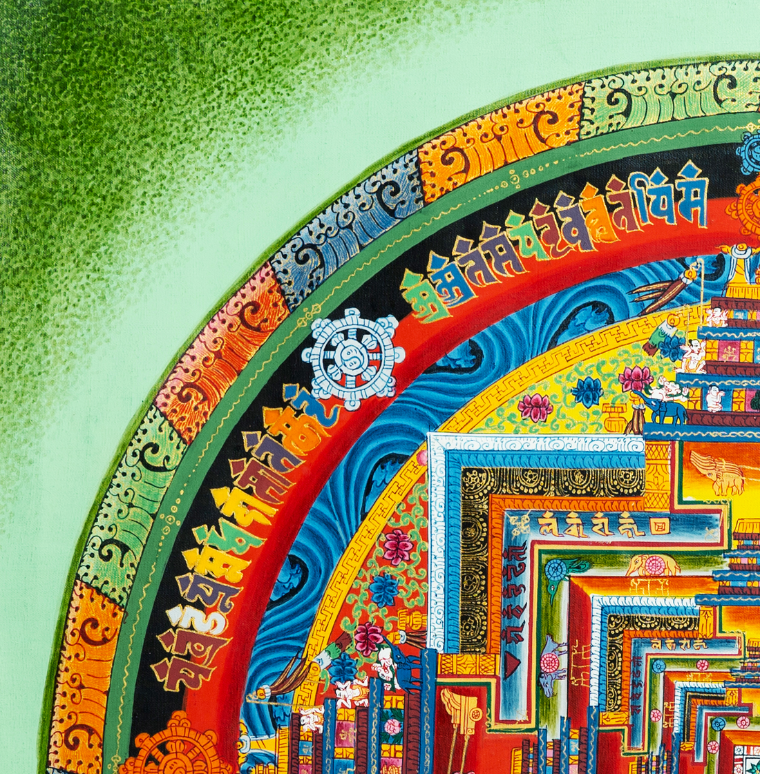 Handmade Eternal Universe Balance Kalachakra Mandala - T-B-HT-GB-AU-HT-0008