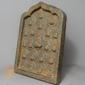 21 Buddhas Temple Altar | Hand-Carved Wood & Clay Relief Plaque - w-s-sh-tb-0004