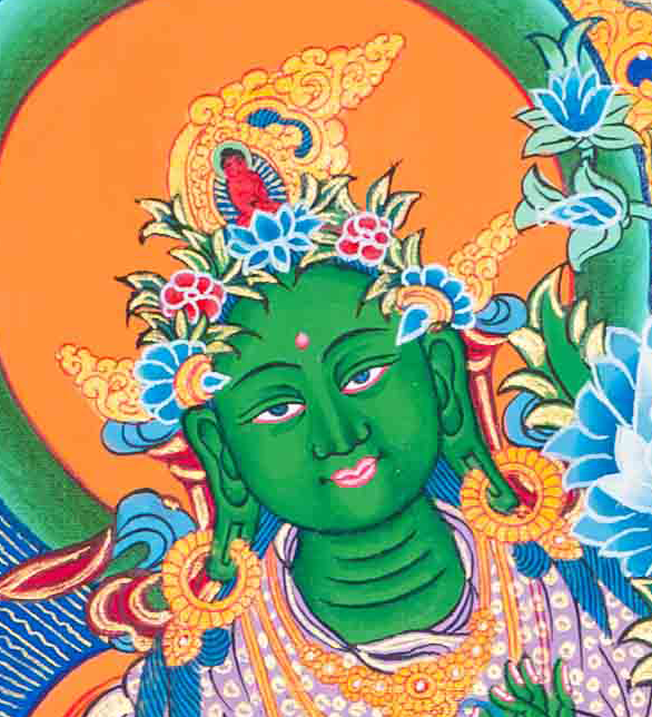 21 Tara Hand-Painted Thangka - T-S-BT-RB-AU-TT-0067
