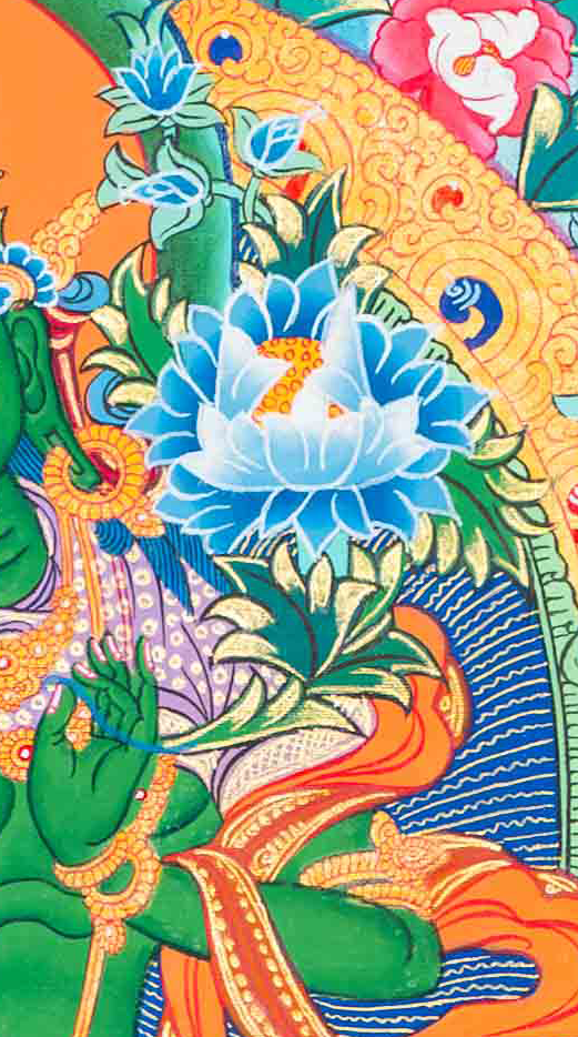 21 Tara Hand-Painted Thangka - T-S-BT-RB-AU-TT-0067