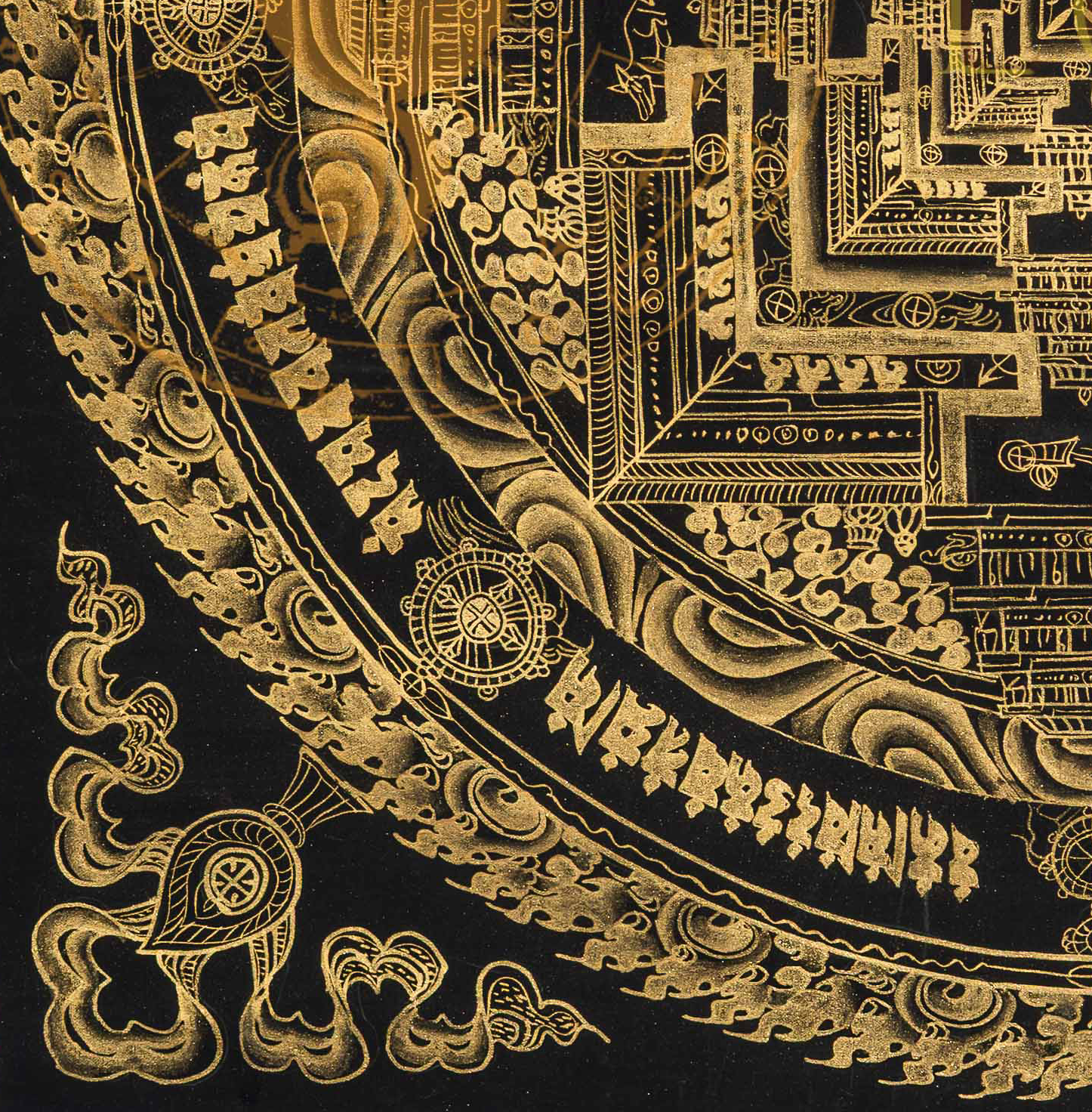 The Golden Kalachakra Thangka: An Architectural Portal to Equilibrium - T-PS-SS-BB-KM-90