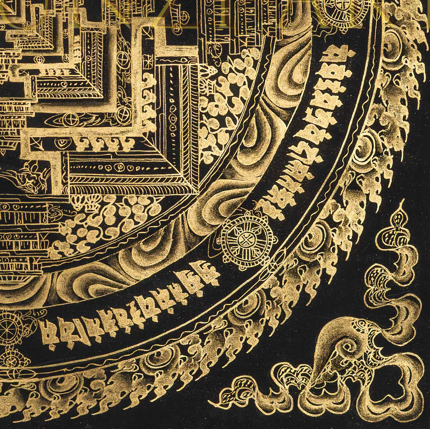 The Golden Kalachakra Thangka: An Architectural Portal to Equilibrium - T-PS-SS-BB-KM-90