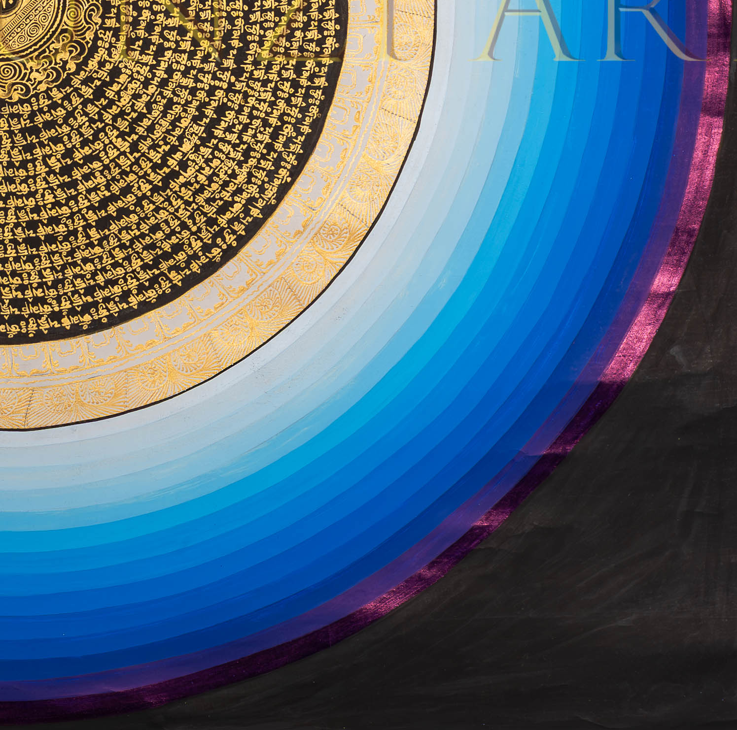 The Om Mantra Mandala Thangka: A Vortex of Infinite Compassion - T-PS-SS-BB-RMM-101
