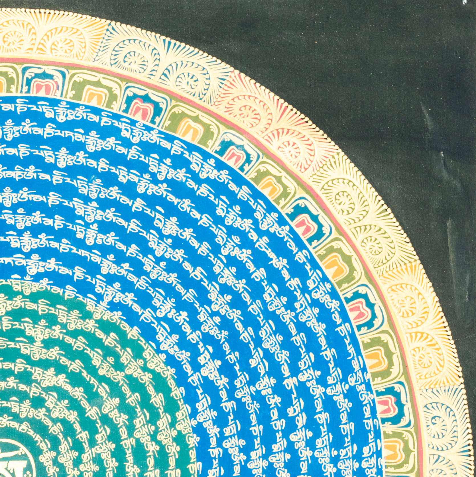 Handmade Mandala Thangka of Infinite Blessings - T-PS-SS-BB-CMM-0013