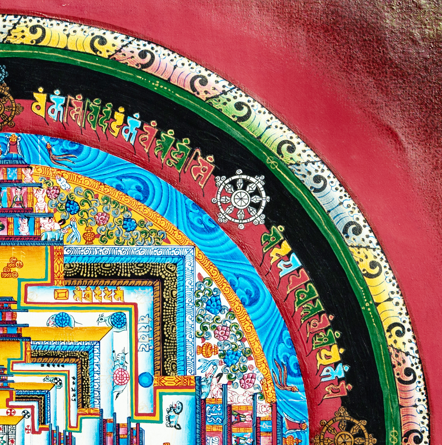 Top quality thangka "Kalachakra Mandala" - T-B-HT-RB-AU-KM-0003
