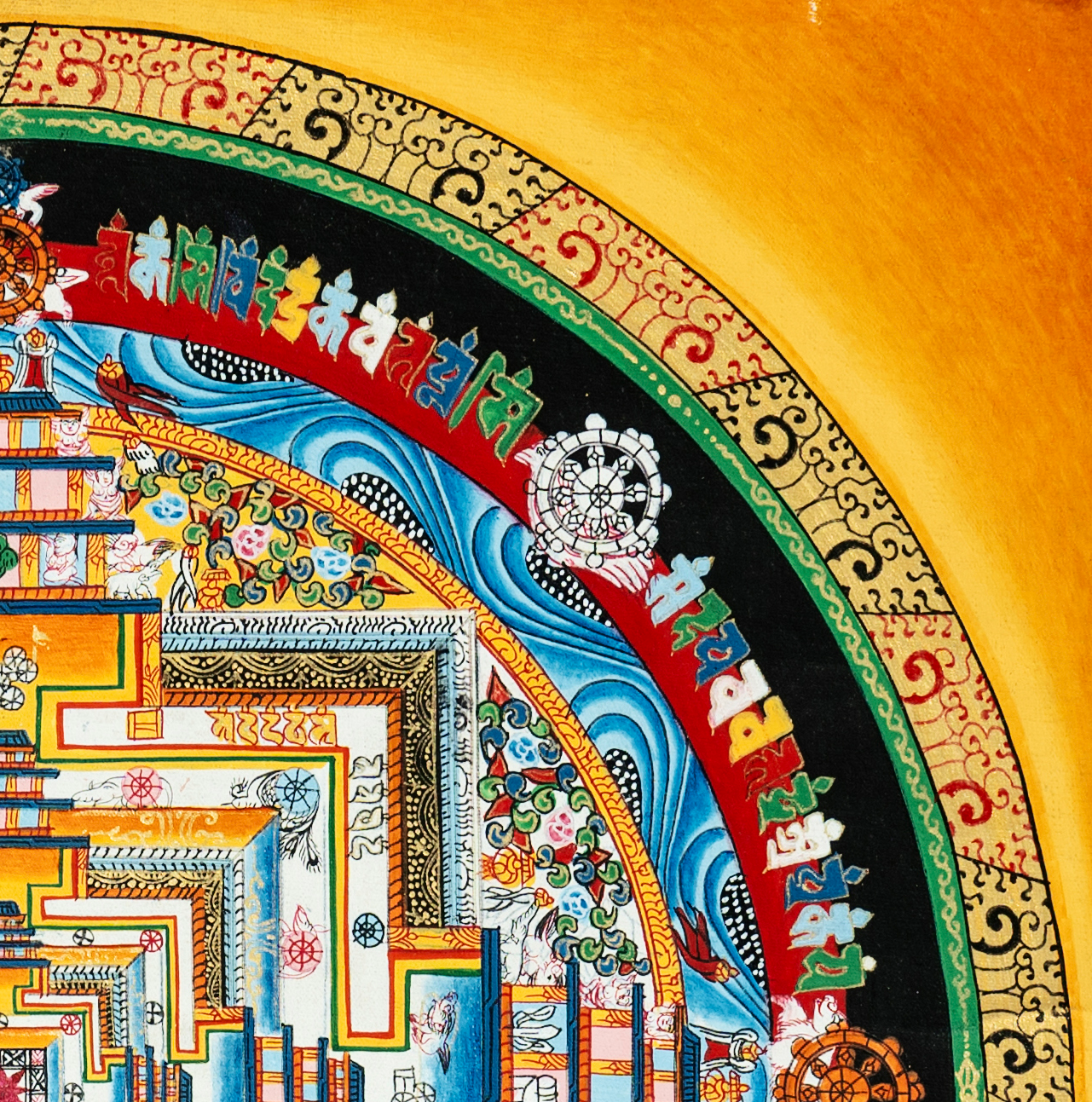 Kalachakra Mandala Thangka | Buddhist Sacred Art - T-HT-BB-KM-0020