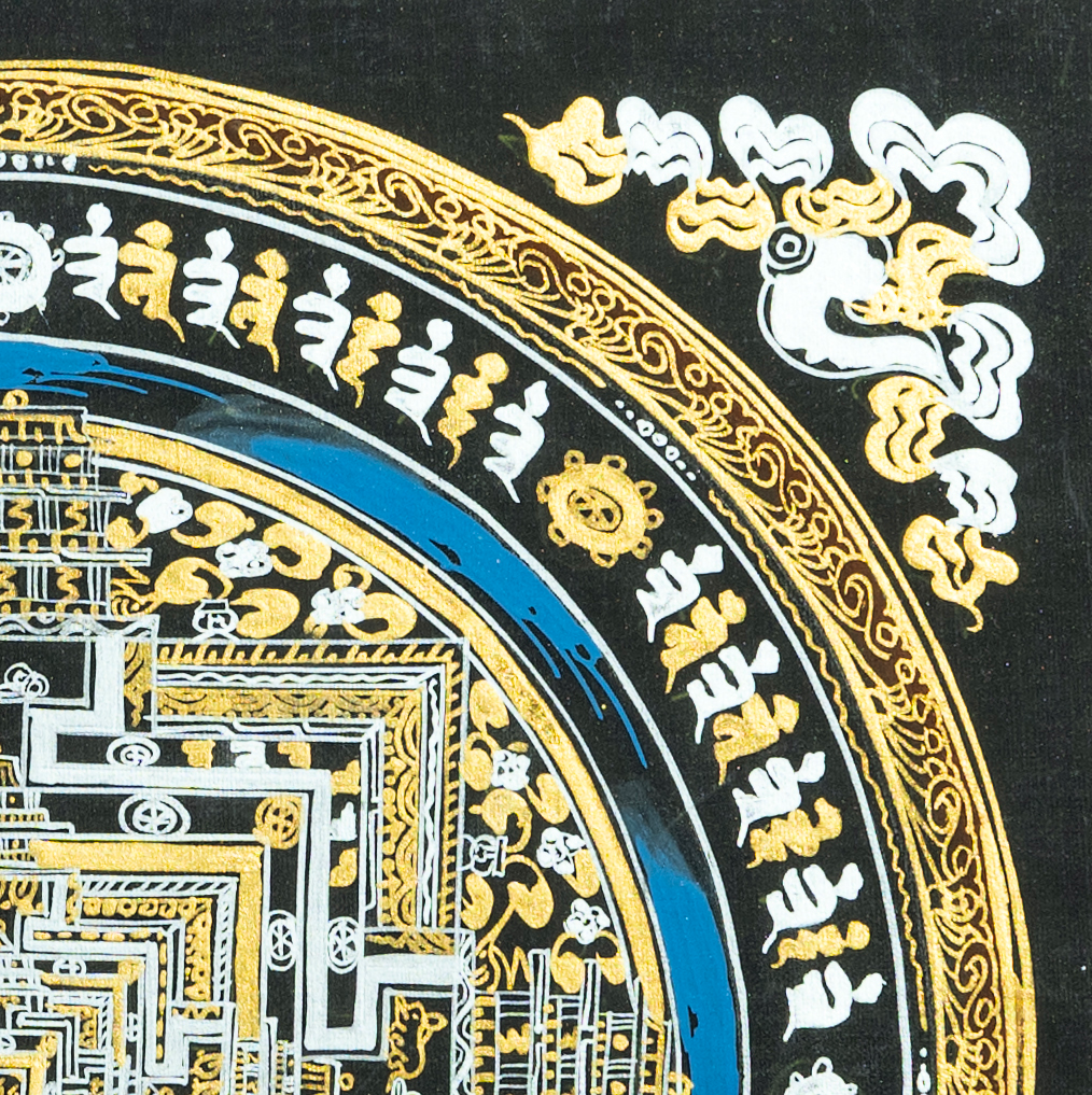 Hand-painted Kalachakra Mandala thangka - T-B-HT-BB-K-0013