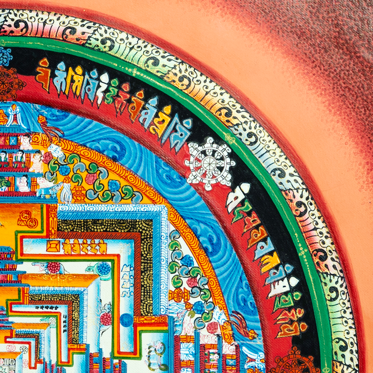 Handmade Kalachakra Mandala Tangka - T-B-HT-RB-AU-KM-0007