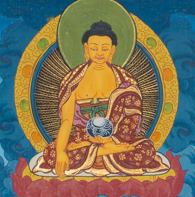 Hand-Painted Manjushree Thangka - T-S-BT-BB-AU-M-0093