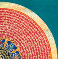 Hand-painted Mandala Thangka of Sacred Mantras - T-PS-SS-BB-M-0012