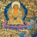 Yellow Dzambhala Thangka : Symbol of Wealth and Abundance - T-S-BT-RB-J-0032