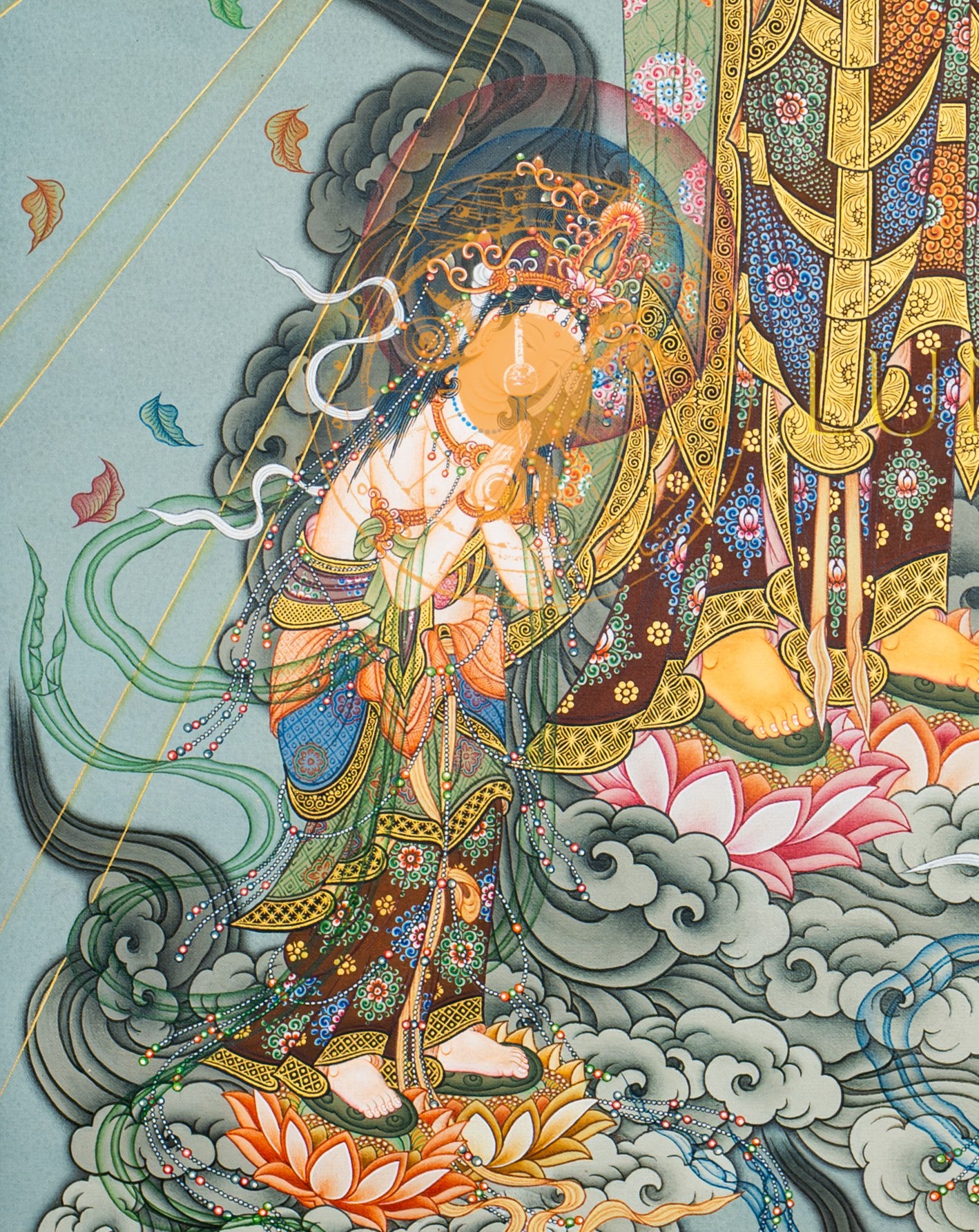 The Japanese Buddha's Celestial Descent Thangka Painting - T-S-BT-BB-AU-JB-0015