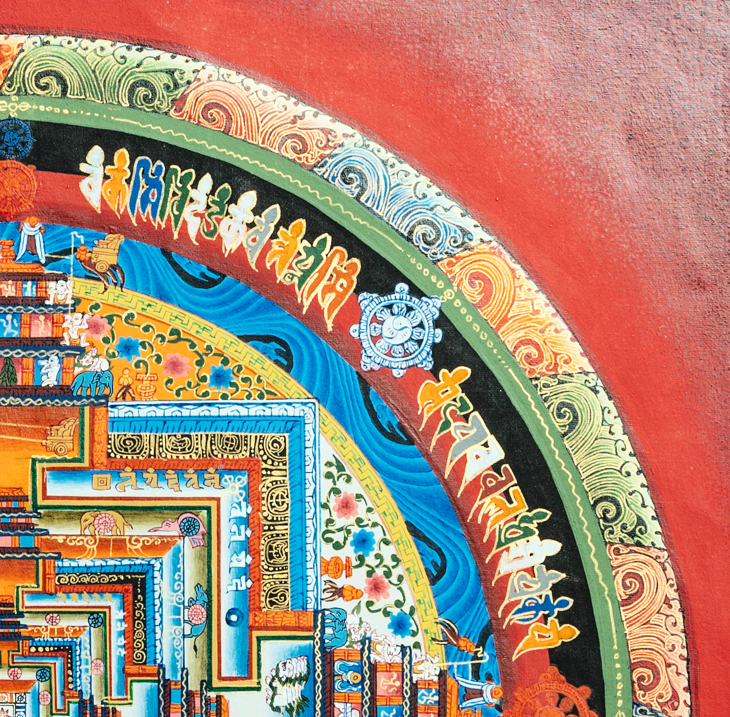 Handmade Kalachakra Mandala of Infinite Celestial Harmony - T-B-HT-RB-AU-KM-0011