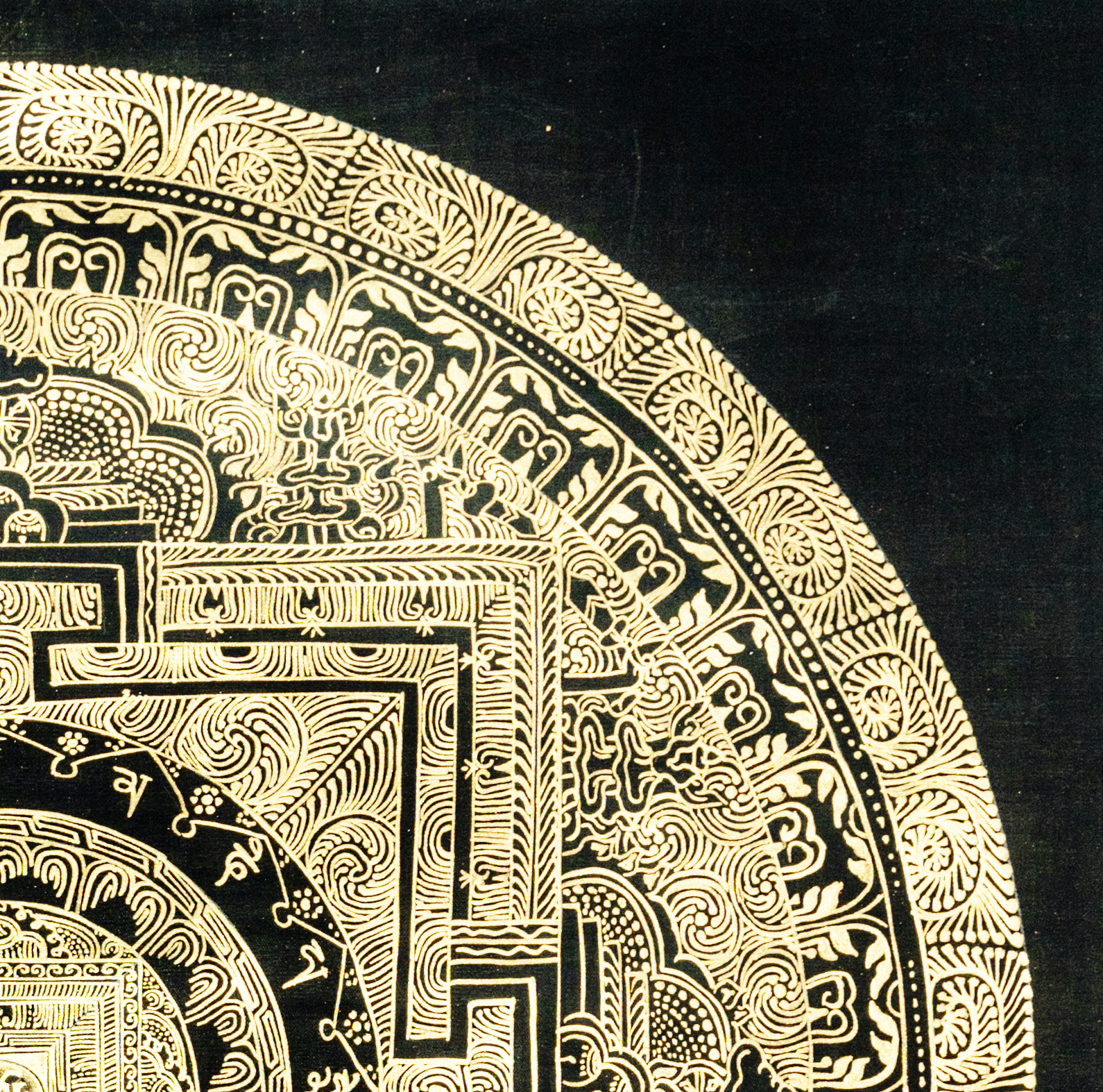 Handmade Mandala Thangka of Cosmic Enlightenment - T-PS-SS-BB-M-0011