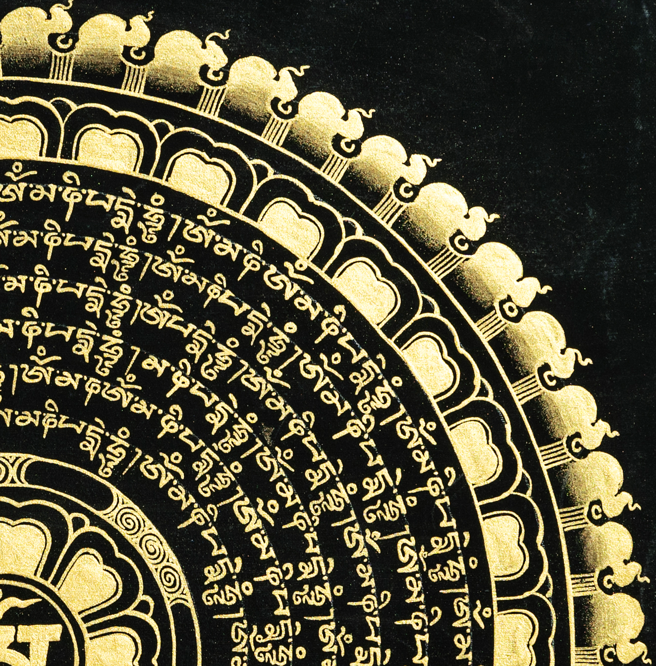 Handmade Mantra Mandala Thangka - T-B-HT-BB-MM-0019