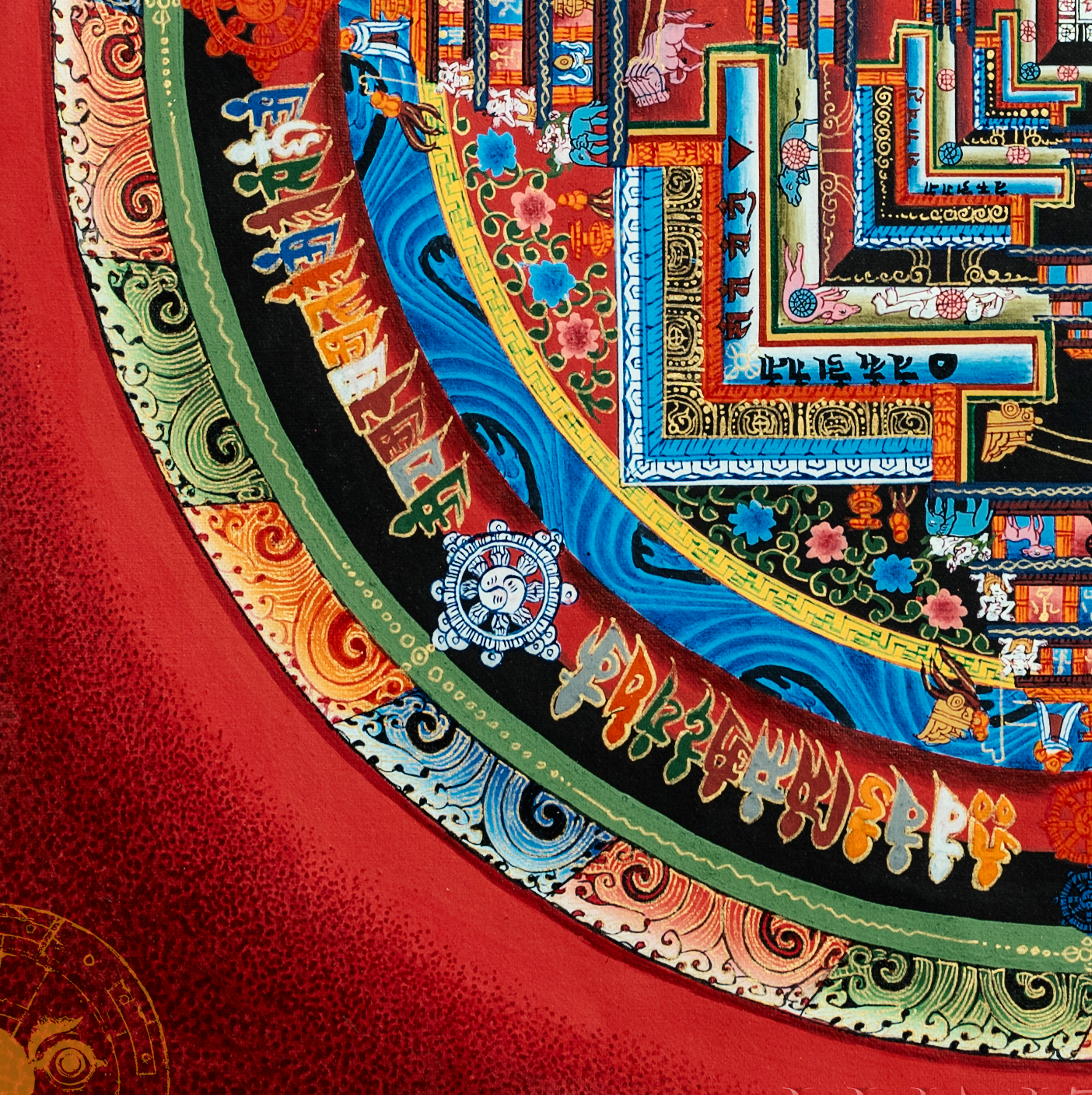 Handmade Kalachakra Mandala of Infinite Celestial Harmony - T-B-HT-RB-AU-KM-0011