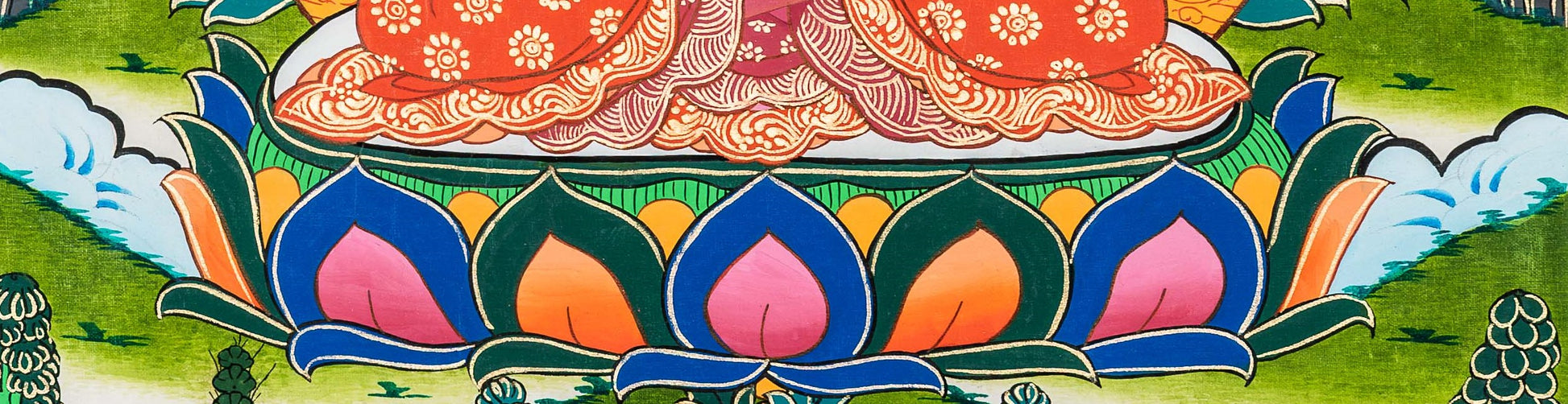 Hand-painted Amitabha Buddha Thangka - T-B-HT RB-AB 0031