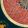 Hand-painted Mandala Thangka of Sacred Mantras - T-PS-SS-BB-M-0012