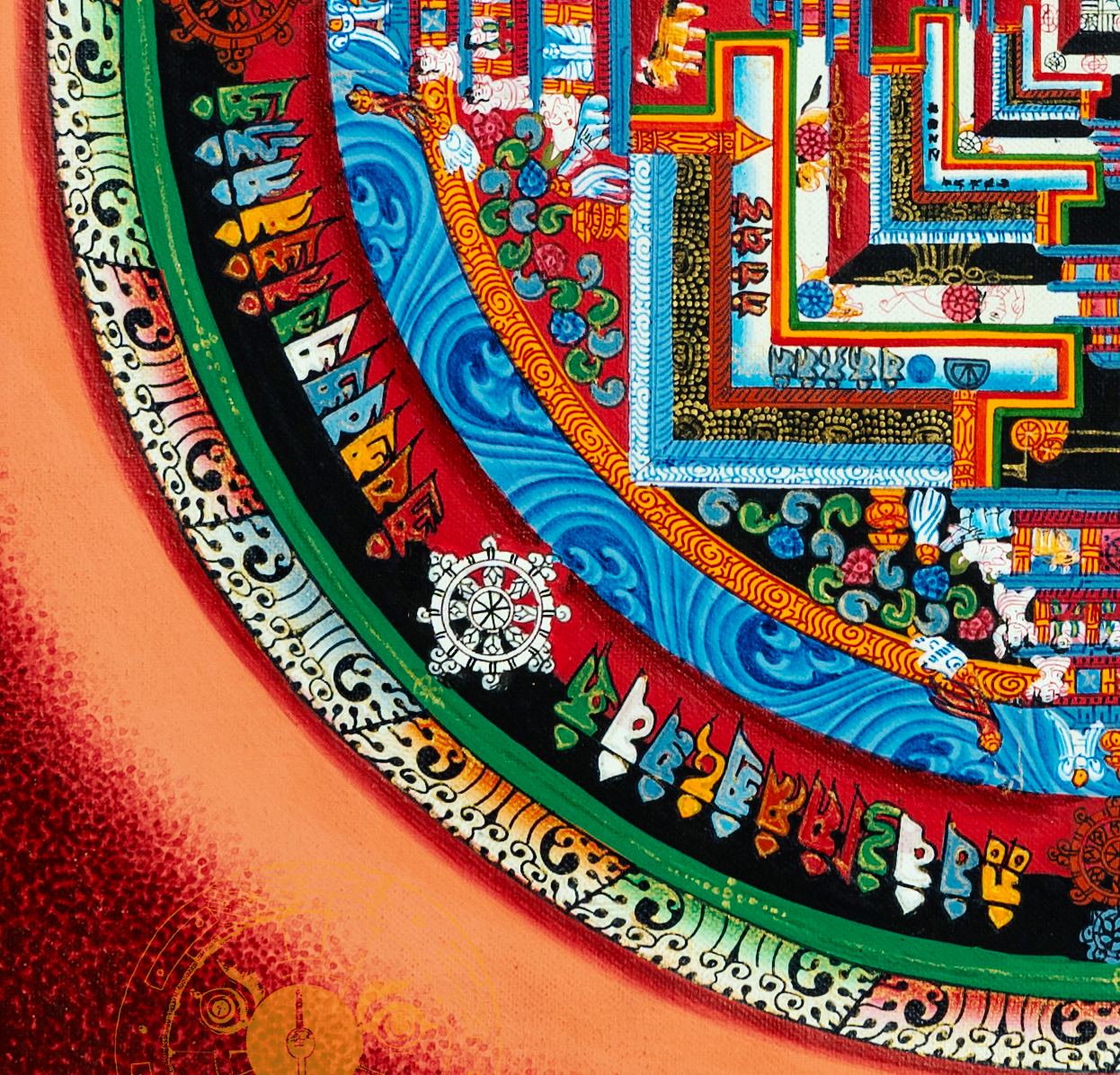 Handmade Kalachakra Mandala Tangka - T-B-HT-RB-AU-KM-0007