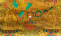 The Emerald Saviour: Green Tara Thangka in Gold - T-S-BT-OB-AU-GT-0022