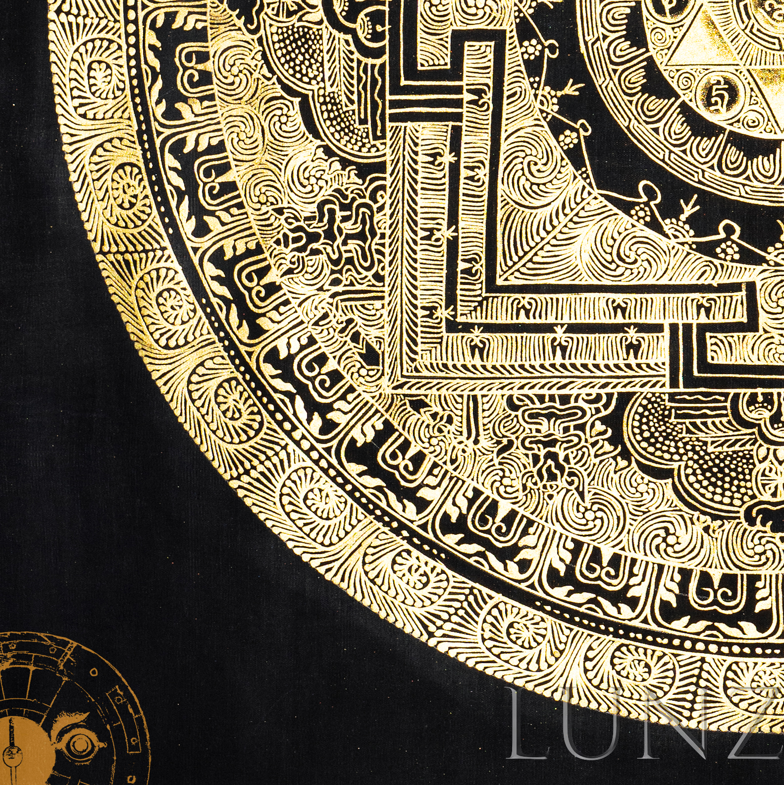 Handmade Mandala Thangka of Eternal Harmony - T-PS-SS-BB-M-0010