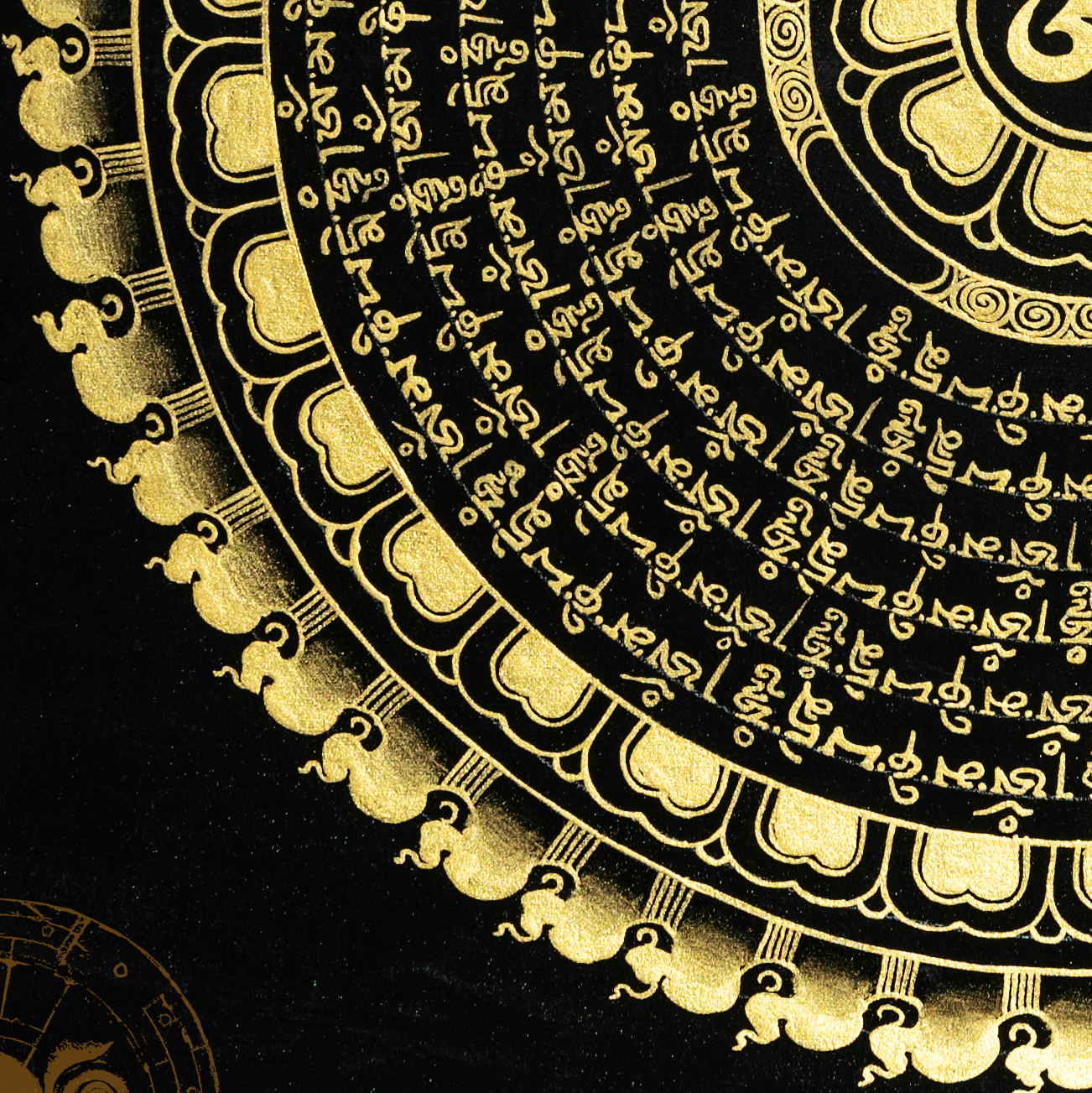 Handmade Mantra Mandala Thangka - T-B-HT-BB-MM-0019