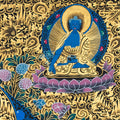 Yellow Dzambhala Thangka : Symbol of Wealth and Abundance - T-S-BT-RB-J-0032