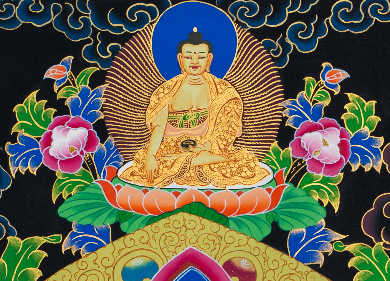 Chenrezig Thangka – Embodiment of Infinite Compassion - T-S-BT-RB-A-0030